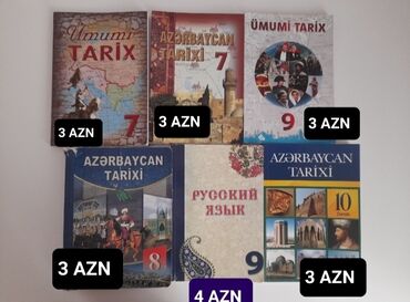 7 ci sinif derslikleri: Sinif dərslikləri- tarix, rus dili kitabları satılır 7,8,9,10 cu
