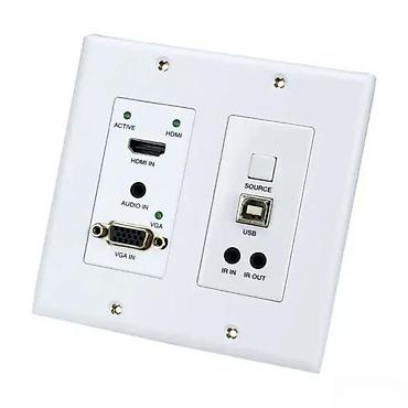 Aksesoari za TV i video: HDBaseT zidna ploča – HDMI v2.0b ekstender sa PoE (do 100 m) Opis — 2