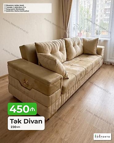 divan ustasi: Tək divan – 230 sm - Açılan, bazalı mexanizm: gündəlik oturma üçün — 1