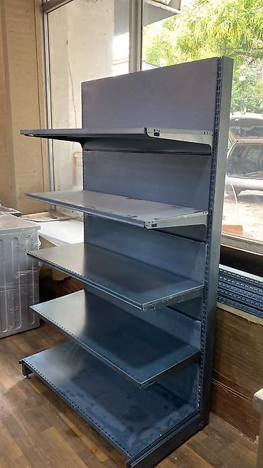 Mağaza raf sistemi – təküzlü, metal konstruksiya - Material: tam