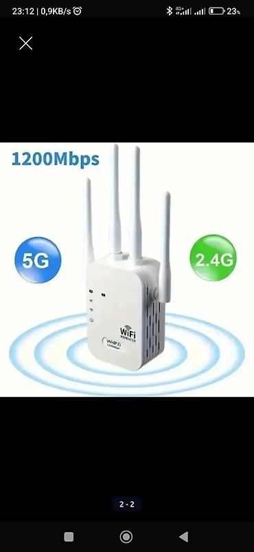 wifi anten: Wi‑Fi gücləndirici / mesafə artıran (EU plug) - 2.4 GHz və 5G — 2