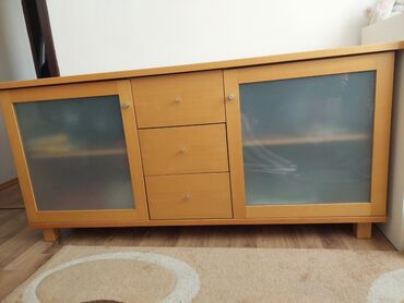 komode visoki sjaj: TV stand, color - Beige, Used