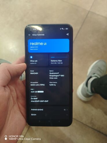 телефон fly era nano 2: Realme 9i, 8 ГБ, цвет - Черный