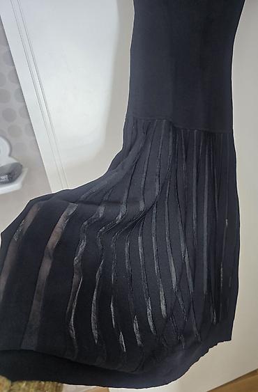 Haljine: Sandro Paris dugačka plisirana crna knit haljina. Savršena. divan — 7