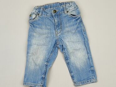 Jeansy: Spodnie jeansowe, H&M, 3-6 m, 62-68 cm, stan - Dobry