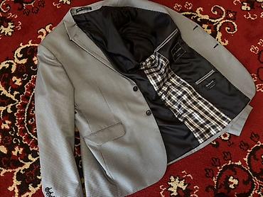 bagi salvar: Boz rəngli kişi pencəyi – Slim Fit - Kəsim: Slim Fit - Dizayn: Xırda — 2