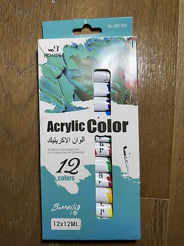 dekor sar: BOMEGA Acrylic Color dəstı – 12 rəng, 12×12 ml - Brend: BOMEGA — 1