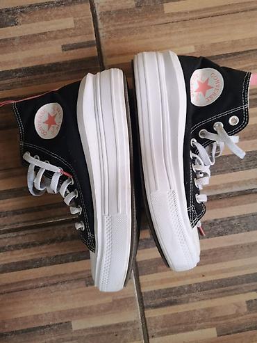 Patike: Converse All Star visoke patike, model sa platformom. - Boja: crna — 3