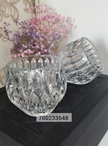 стеклянная посуда: Набор стеклянных шоколадниц (Креманка/Варенница) 2 шт комплект