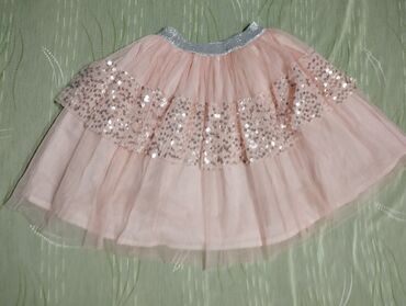 шелковая юбка: Юбки на 8 лет. Юбка розовая, нарядная 500сом. длина: 41 см