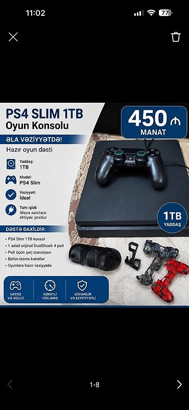 PS4 (Sony Playstation 4): Təcili satılır.real alıcılar yazsin,şəkildə nə görünürsə onlar — 6