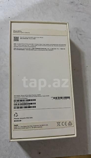 iphone 16 pro qara: IPhone 16 Pro, 256 GB, Black Titanium, Face ID — 2