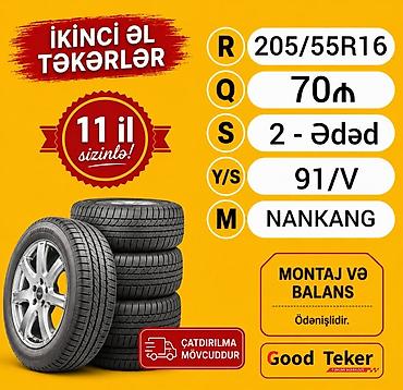 bakı qebele avtobus: ✅ 205/55R16 Bir cüt yaxşı vəziyyətdə iki ədədin qiyməti 70Azn 📢 — 1