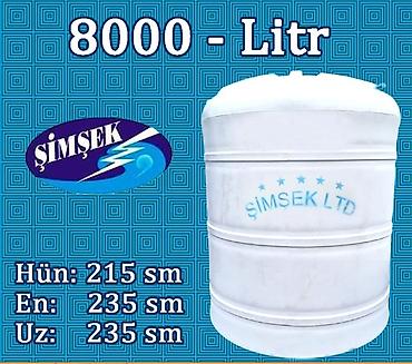 Baklar və çənlər: ŞİMŞEK LTD plastik su çənləri Həcm variantları: - 1000 litr (ölçü 1) — 19
