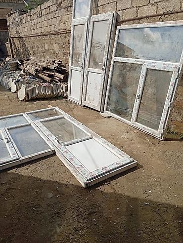 plastik qapi pencere kreditle: Plastik pəncərə və qapı dəsti - Material: PVC profil (üzərində — 2