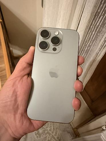 quba iphone: IPhone 15 Pro, 128 GB, Natural Titanium, Simsiz şarj, Face ID — 1