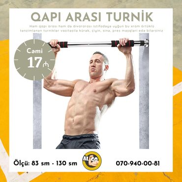 Turnik: 🔴Tənzimlənən Qapı və ya Divararası Turnik 🔴 - 83 sm - 130 sm Ən ucuz