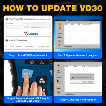 Alati za automobile: VDIAGTOOL VD30 OBD2, OBDII EOBD Scanner DTC Lookup Free Update, Auto — 14