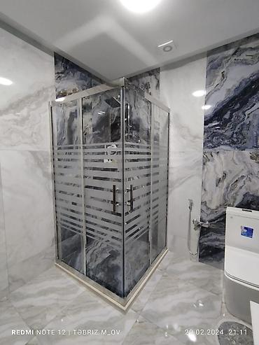 Duş kabinaları, arakəsmələr: Yeni Arakəsmə, Künc üçün, Ödənişli çatdırılma — 53