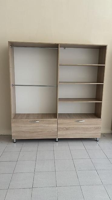 ucuz tül perdeler: Açıq qarderob sistemi – 2 modullu - Material: ağac teksturalı — 2