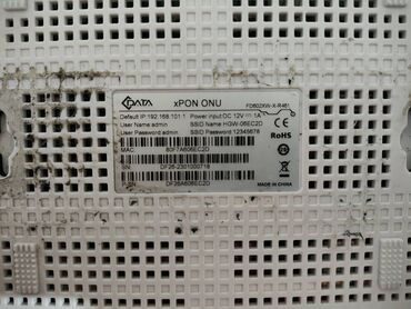 Modemlər və şəbəkə avadanlıqları: 1.DATA GPON Xpon onu fiber optik modem az işlənib-70 azn 2.Huawei — 2