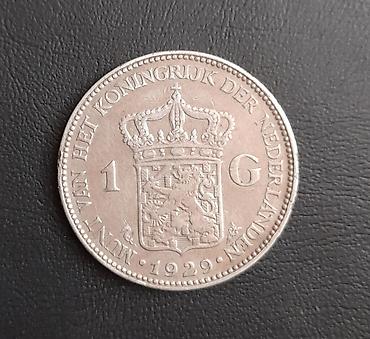 Искусство и коллекционирование: Монета 1 гульден 1929, Серебро/Нидерланды — 2
