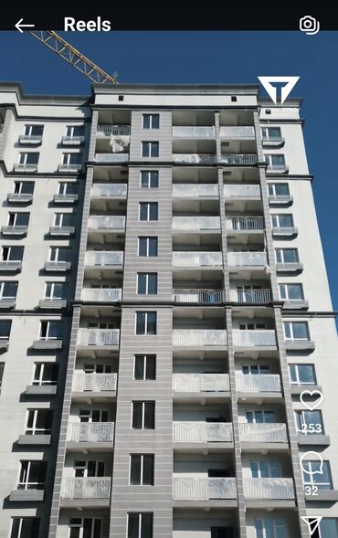 тунгуч 1 ком квартира: 2 комнаты, 67 м², Элитка, 12 этаж, ПСО (под самоотделку)