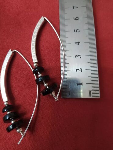 Серебряные серьги: Серебряные серьги, Проба 925, Агат, Женские, Новый — 3