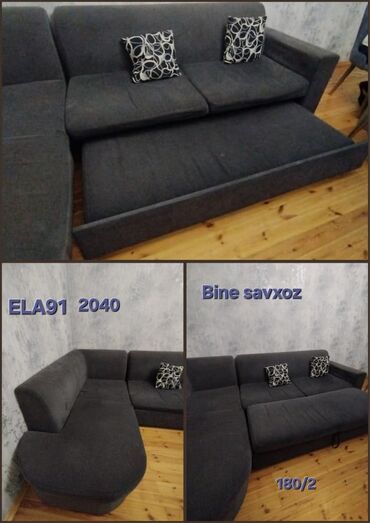 Mətbəx mebeli: Künc divan, İşlənmiş, Açılan, Bazalı, Vеlur parça, Ödənişli çatdırılma