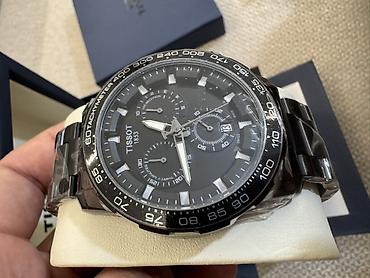 стильные джинсы мужские: Классические часы часы, Tissot, Швейцария, Секундомер, Мужские, Новый — 3