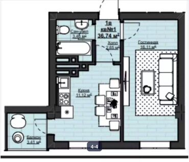 1 комн кв продажа: 1 комната, 37 м², Элитка, 11 этаж, ПСО (под самоотделку)