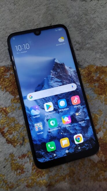 телефон за 3000 сом: Xiaomi, Redmi Note 7, Б/у, 64 ГБ, цвет - Черный, 2 SIM