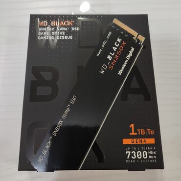 hard disk: Маалымат алып жүрүүчү, Жаңы, Western Digital (WD), SSD, 1 ТБ