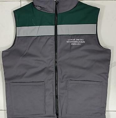 Спецодежда: Костюм рабочий (куртка + брюки), серый с контрастными вставками — 12