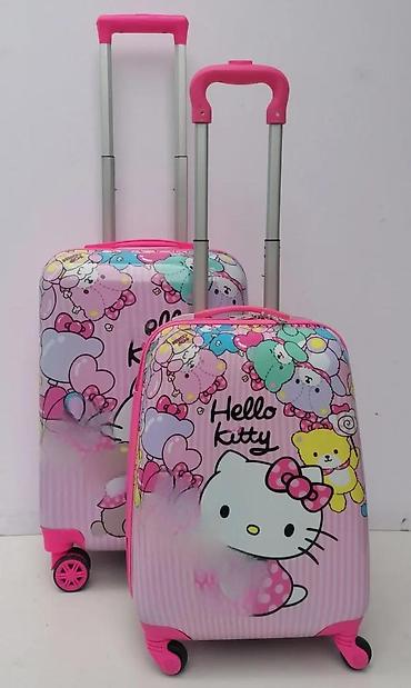Putni koferi i torbe: Set kofera Hello Kitty – 2 kom - Dizajn: roze sa motivima Hello — 5