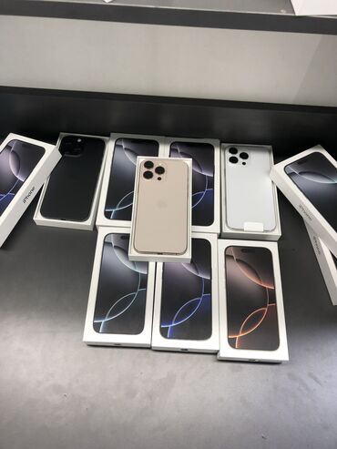 Apple iPhone: IPhone 16 Pro Max, Новый, 256 ГБ, Desert Titanium, Зарядное устройство, Защитное стекло, Чехол, В рассрочку, 100 %