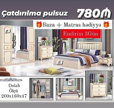 ucuz termo: 2 təknəfərlik çarpayı, Dolab, 2 tumba, Termo, Türkiyə, Yeni — 3