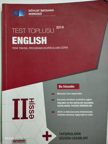 ədəbiyyat test toplusu 2019 pdf indir: İngilis dili 2-ci hissə test toplusu 2019