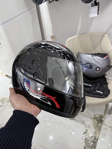 scooter ucuz: Motosiklet dəbilqəsi – tam üzlü (full-face) model - Rəng: parlaq — 1