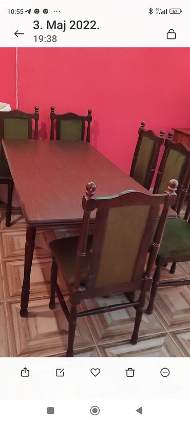 frizerske stolice: Trpezarijski sto, Pravougaoni, Upotrebljenо