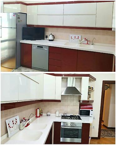Metbex 650₼. Ölçü 3.40x.190 Boyali material,üzəri mərmər, 4 gozlu qaz lalafo.az -da Metbex 650₼. Ölçü 3.40x.190 Boyali material,üzəri mərmər, 4 gozlu qaz