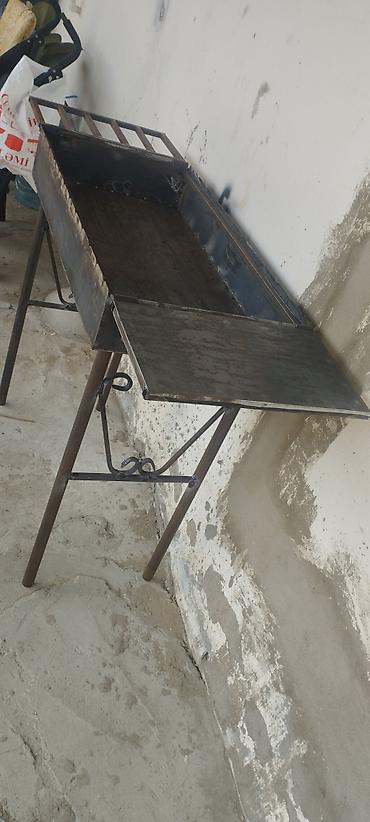 kömür istehsalı: Metaldan hazırlanmış manqal/qril masası - Material: qalın gövdəli — 3
