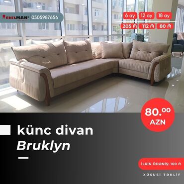 Divanlar: Künc divan, Yeni, Açılan, Bazalı, Parça, Şəhərdaxili pulsuz çatdırılma — 13