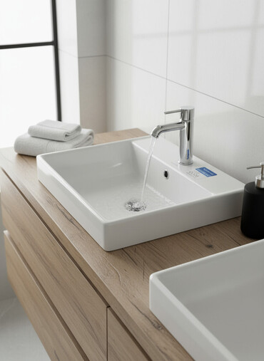 пьедесталом раковина с: Ванна үчүн раковина, Чарчы формасы, Материалы: Керамика