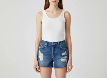 spodenki jeans krótkie: Shorts for women, size XS