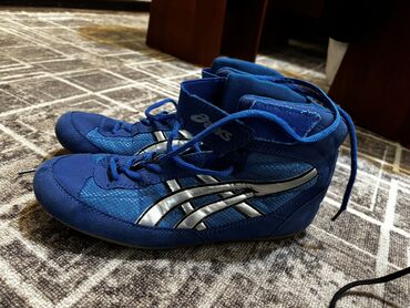 норкавые шубы: Мужские кроссовки, 41, Asics, Б/у, цвет - Голубой, Самовывоз