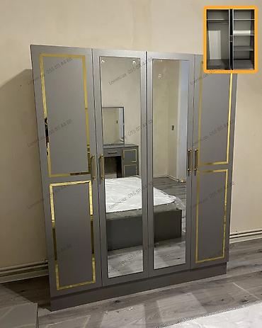 Мебель: 4 Qapılı Dolab Standart ölçülü otaqlar üçün funksional və zərif — 1