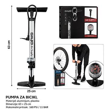 KMT Pumpa sa metalnom cevkom (simbol) 2001318 Podna pumpa za bicikl