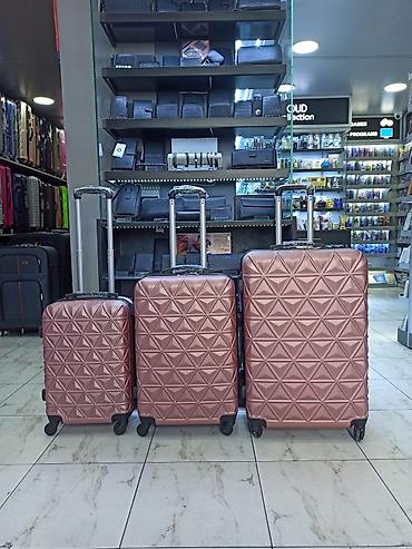 Çamadanlar: Səyahət çamadan dəsti – 3-lü - Rəng: gül qızılı/rose gold - Korpus — 1