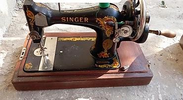 Əntiq əşyalar: SINGER mexaniki tikiş maşını – klassik, əl fırlatma tutacaqlı model — 1